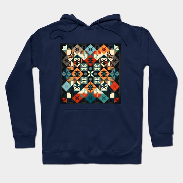 Colorful Patchwork Design Hoodie by Star Scrunch